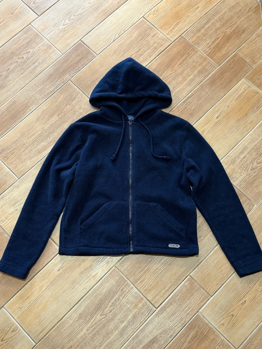 Old Navy Blue Zip-Up Fleece Hoodie